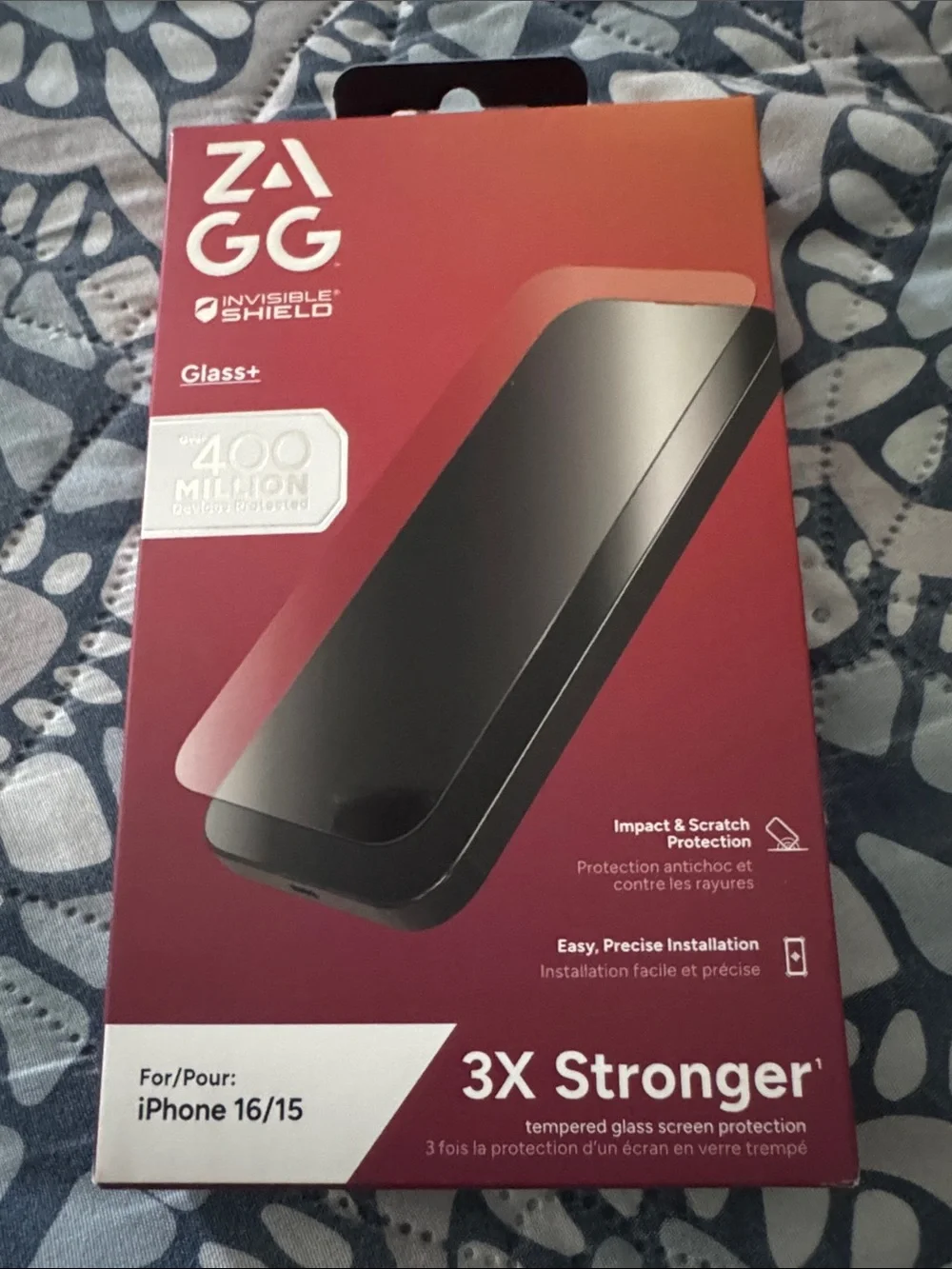 Glass+ Tempered Screen Protector for iPhone 15/16 — Black